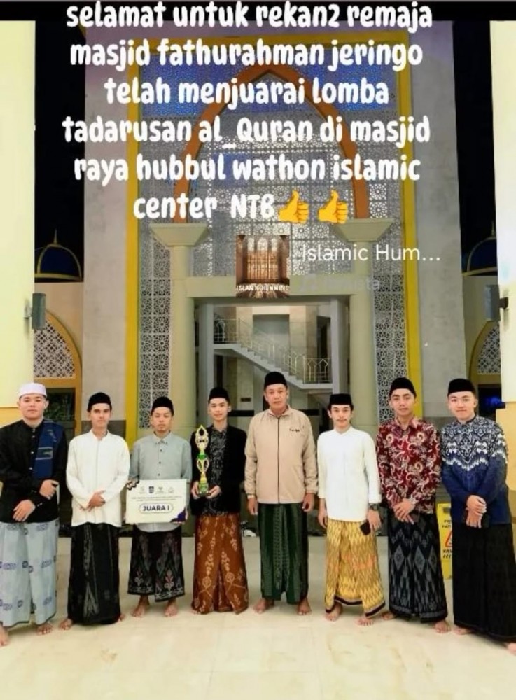 Pemerintah Desa Jeringo Apresiasi Remaja Masjid Fathurrahman atas Prestasi di Lomba Tadarusan Al-Qur’an