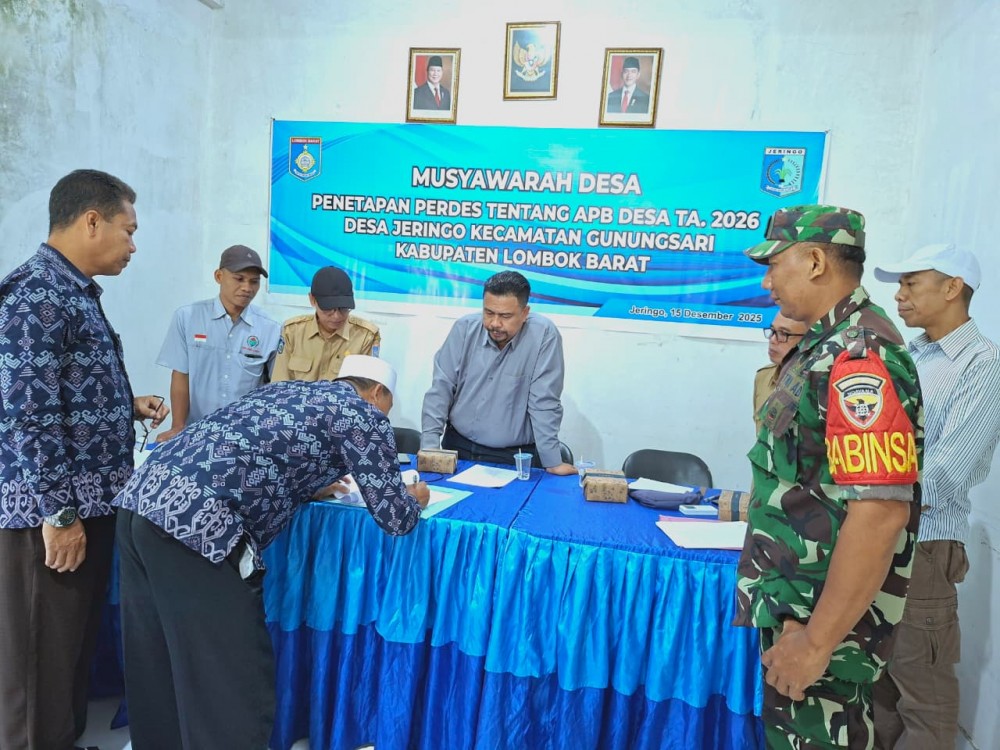 MUSDES PENETAPAN PERDES TENTANG APB DESA TA. 2026 DESA JERINGO